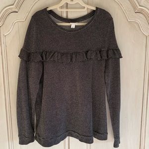 AVA & VIV Ruffled Sweatshirt - 1X